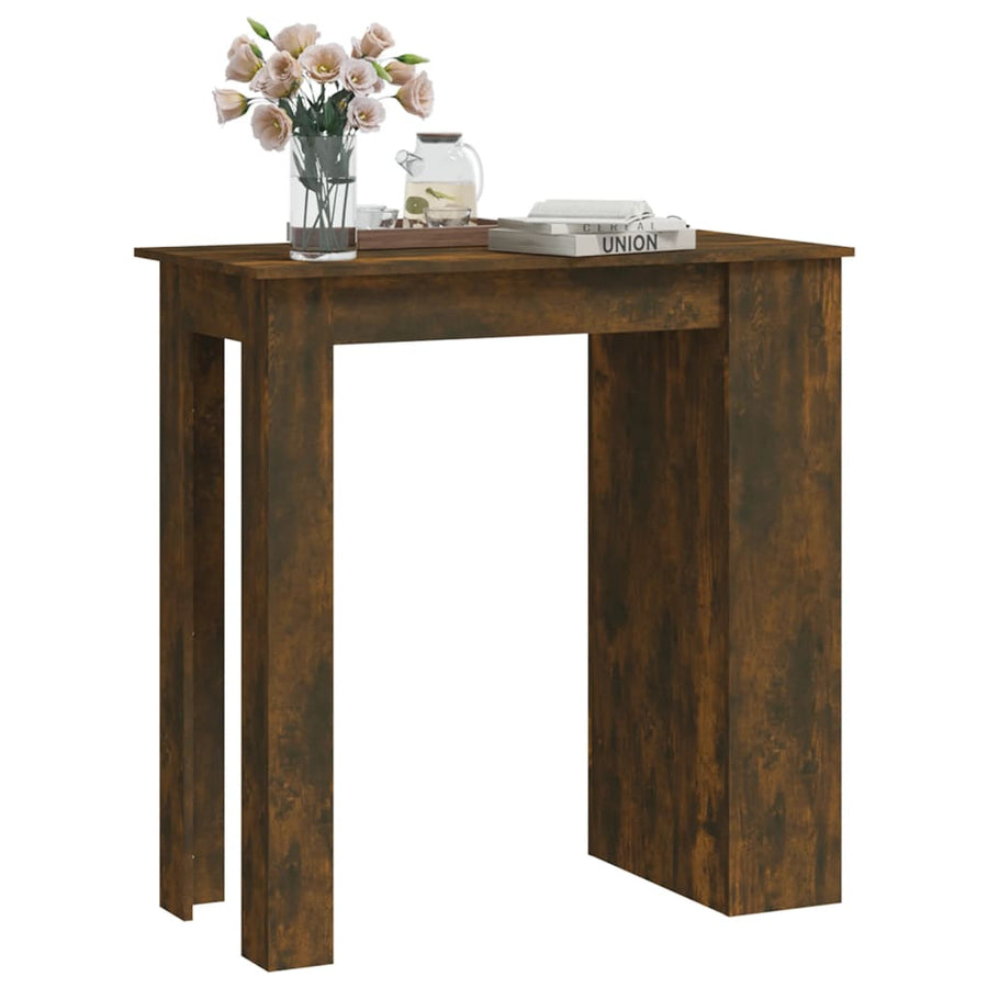 Bartafel Met Opbergrek 02X50X03,5Cm Spaanplaat 1 Gerookt eiken