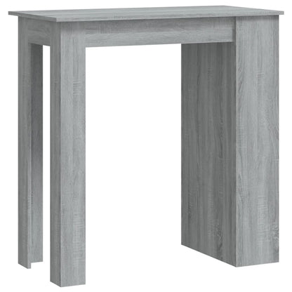 Bartafel Met Opbergrek 02X50X03,5 Cm Spaanplaat Grijs sonoma