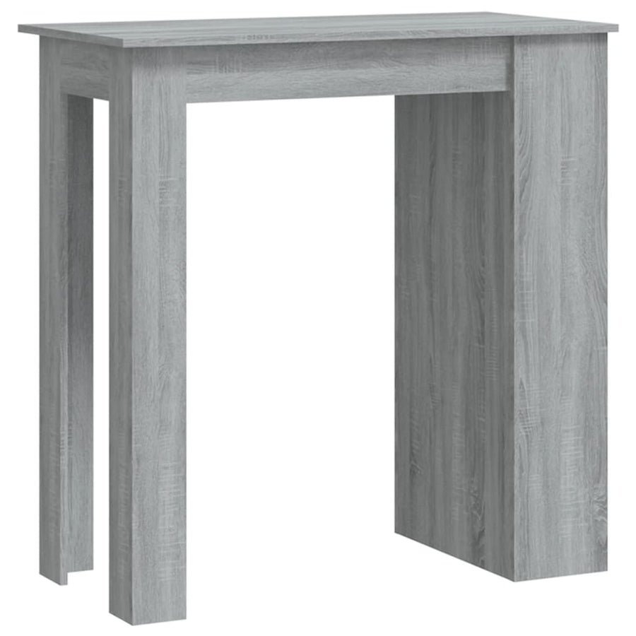Bartafel Met Opbergrek 02X50X03,5 Cm Spaanplaat Grijs sonoma