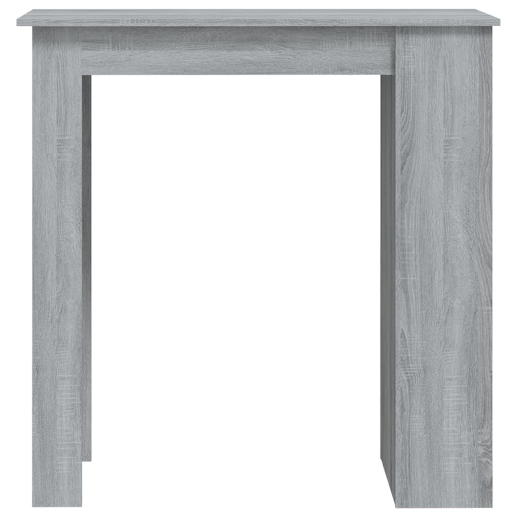 Bartafel Met Opbergrek 02X50X03,5 Cm Spaanplaat Grijs sonoma