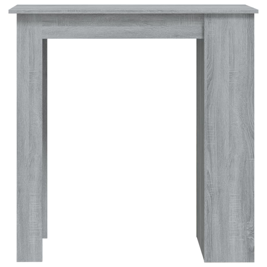 Bartafel Met Opbergrek 02X50X03,5 Cm Spaanplaat Grijs sonoma