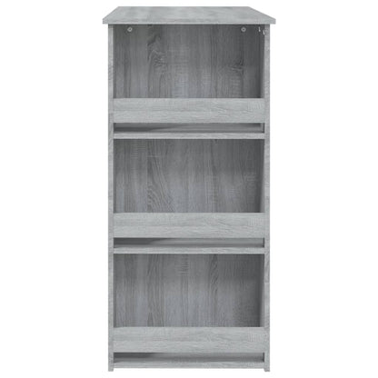 Bartafel Met Opbergrek 02X50X03,5 Cm Spaanplaat Grijs sonoma