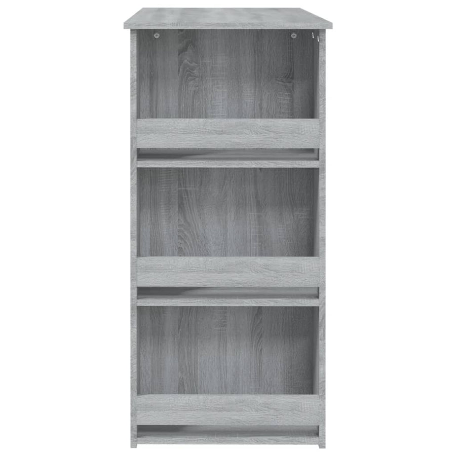 Bartafel Met Opbergrek 02X50X03,5 Cm Spaanplaat Grijs sonoma