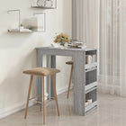 Bar table with storage rack 102x50x103.5 cm wood grey sonoma