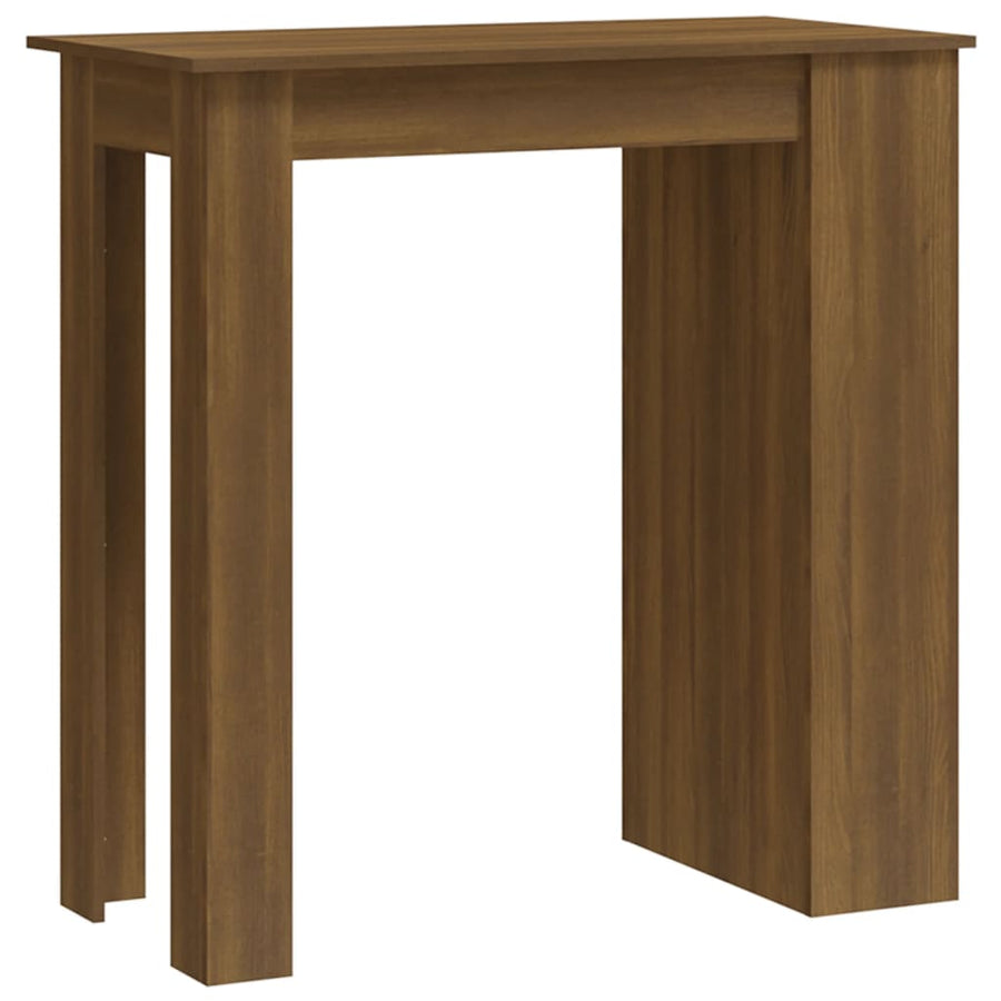 Bartafel Met Opbergrek 102X50X103,5 Cm Bewerkt Hout Bruin Eiken bruin eikenkleur