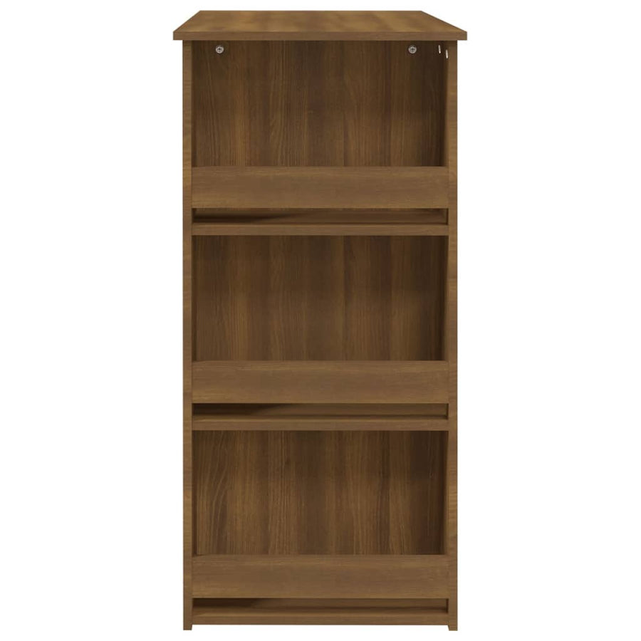 Bartafel Met Opbergrek 102X50X103,5 Cm Bewerkt Hout Bruin Eiken bruin eikenkleur