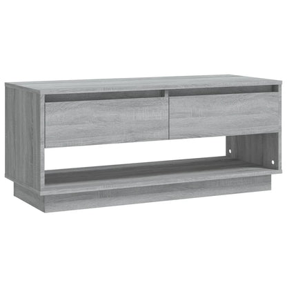Tv-Meubel 02X4X44 Cm Spaanplaat Eikenkleurig Grijs sonoma