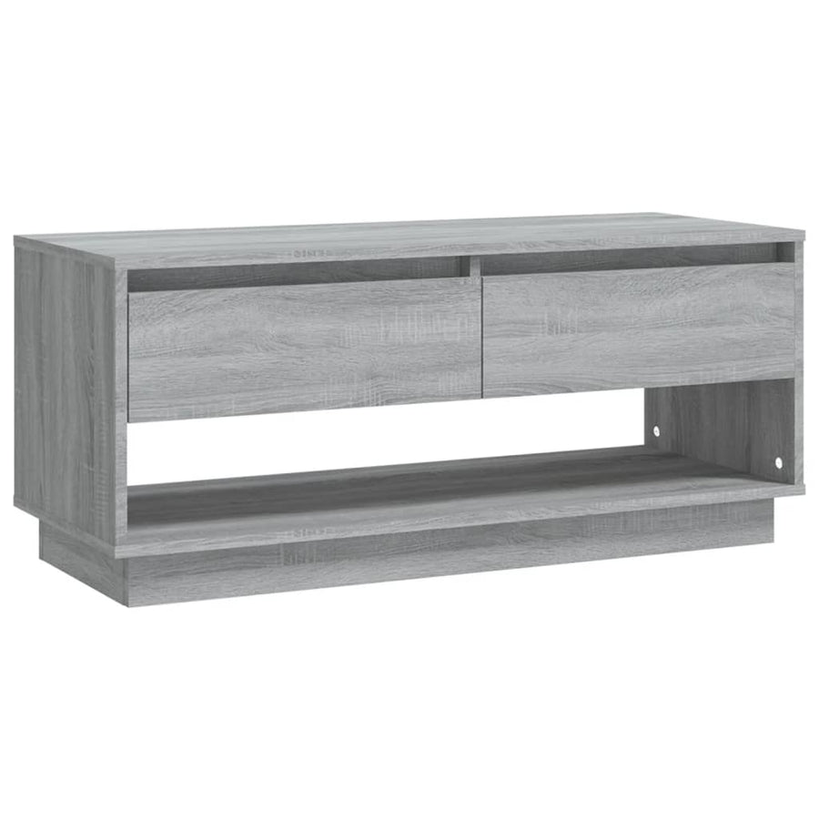 Tv-Meubel 02X4X44 Cm Spaanplaat Eikenkleurig Grijs sonoma