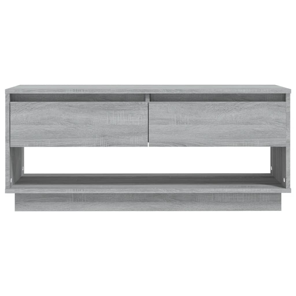 Tv-Meubel 02X4X44 Cm Spaanplaat Eikenkleurig Grijs sonoma