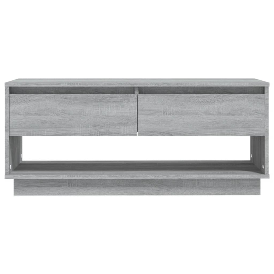 Tv-Meubel 02X4X44 Cm Spaanplaat Eikenkleurig Grijs sonoma