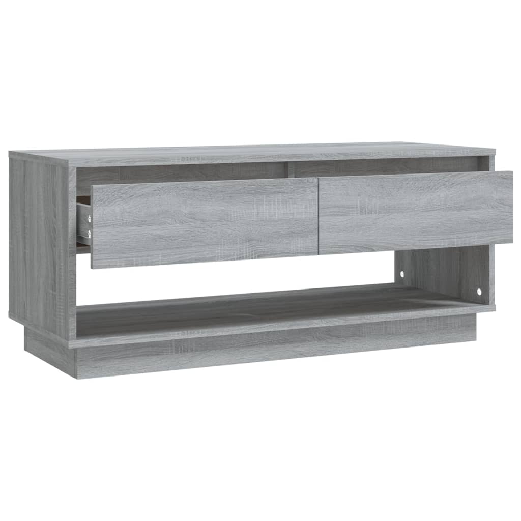 Tv-Meubel 02X4X44 Cm Spaanplaat Eikenkleurig Grijs sonoma