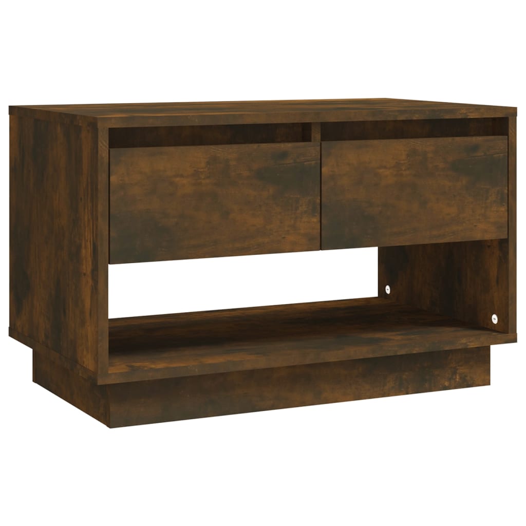Tv-Meubel 70X4X44 Cm Spaanplaat Kleurig Gerookt eiken