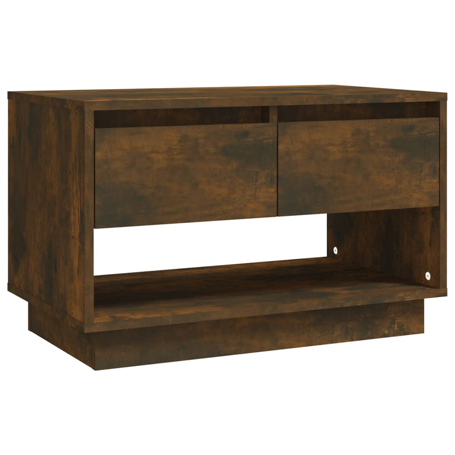 Tv-Meubel 70X4X44 Cm Spaanplaat Kleurig Gerookt eiken