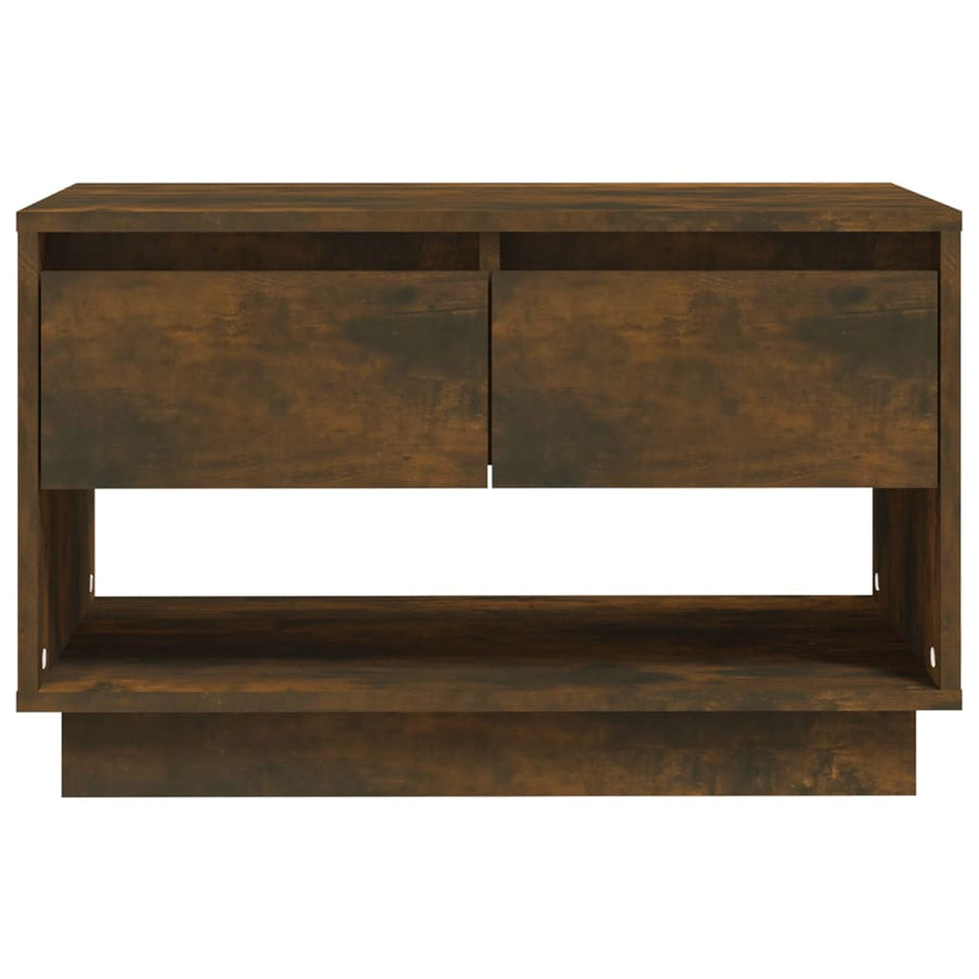 Tv-Meubel 70X4X44 Cm Spaanplaat Kleurig Gerookt eiken