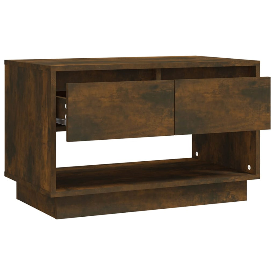 Tv-Meubel 70X4X44 Cm Spaanplaat Kleurig Gerookt eiken