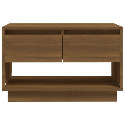 Tv-Meubel 70X4X44 Cm Spaanplaat Kleurig Bruineiken
