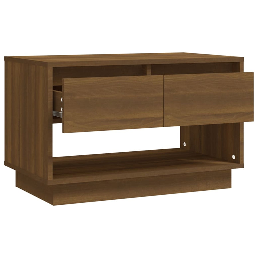 Tv-Meubel 70X4X44 Cm Spaanplaat Kleurig Bruineiken