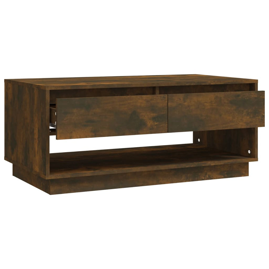 Salontafel 02,5X55X44 Cm Spaanplaat Kleurig Gerookt eiken