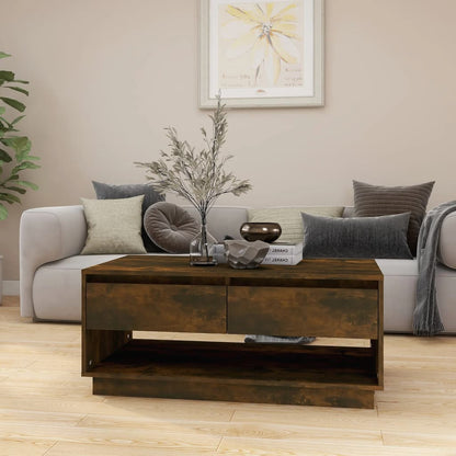 Salontafel 02,5X55X44 Cm Spaanplaat Kleurig Gerookt eiken