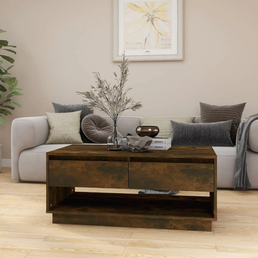 Salontafel 02,5X55X44 Cm Spaanplaat Kleurig Gerookt eiken