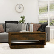 Salontafel 102,5x55x44 cm spaanplaat gerookt eiken