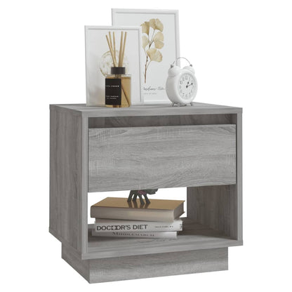 Nachtkastjes 45X34X44 Cm Spaanplaat Eiken 2 Grijs sonoma