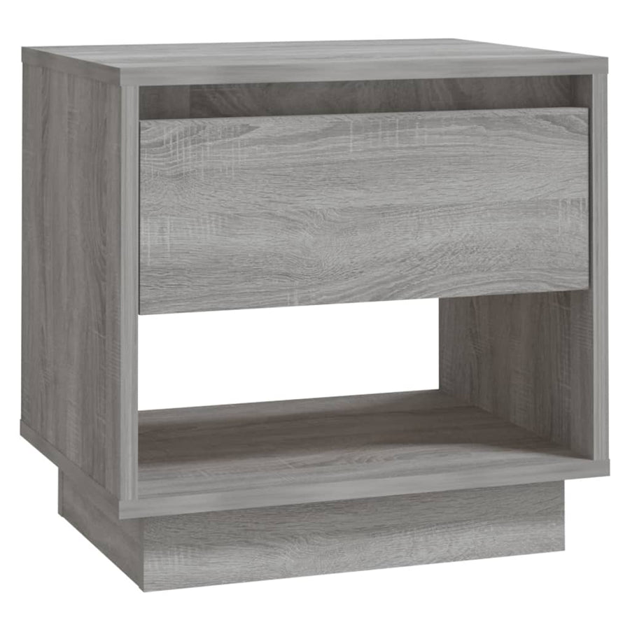 Nachtkastjes 45X34X44 Cm Spaanplaat Eiken 2 Grijs sonoma