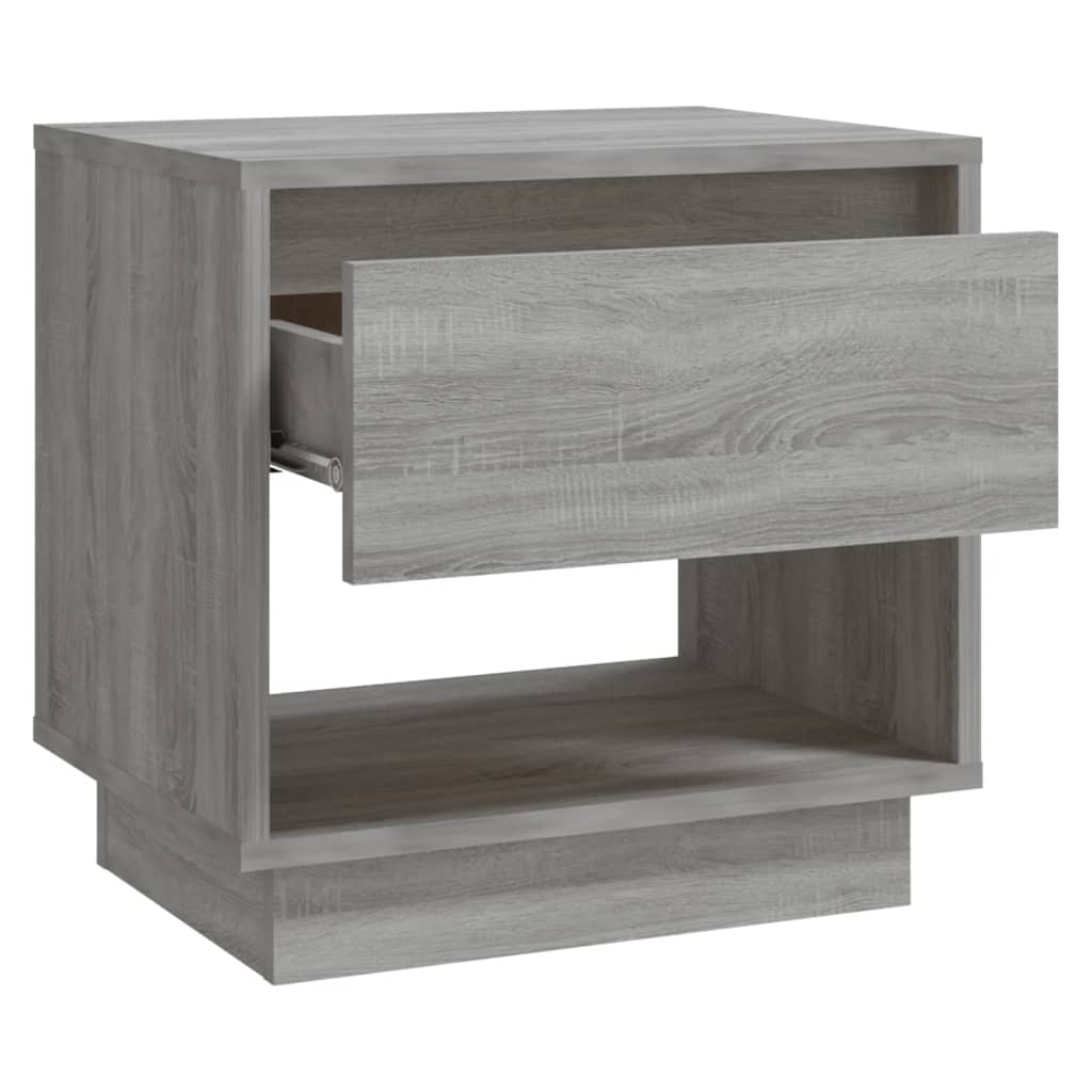 Nachtkastjes 45X34X44 Cm Spaanplaat Eiken 2 Grijs sonoma