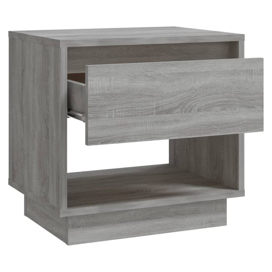 Nachtkastjes 45X34X44 Cm Spaanplaat Eiken 2 Grijs sonoma