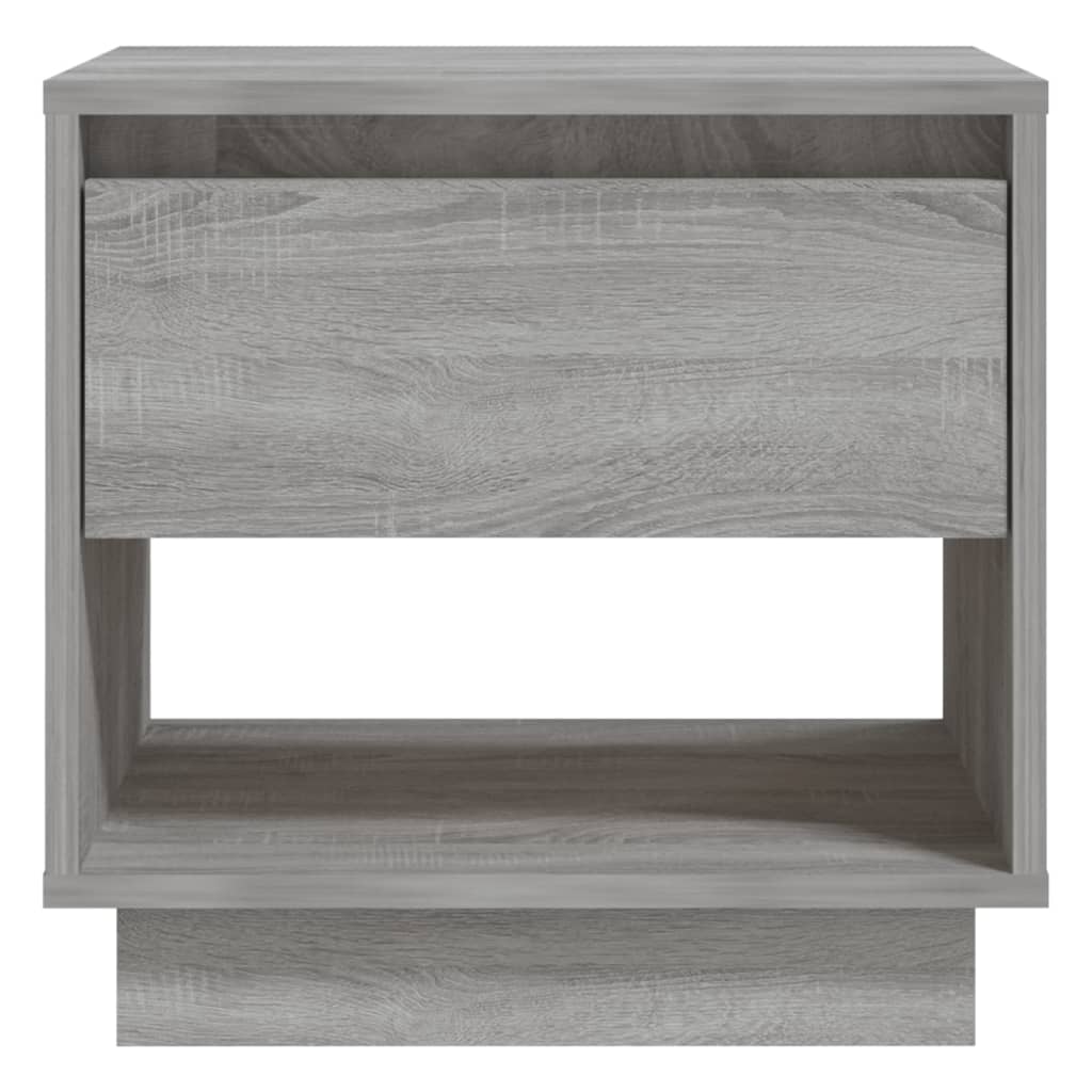Nachtkastjes 45X34X44 Cm Spaanplaat Eiken 2 Grijs sonoma