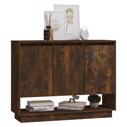 Dressoir 97X3X75 Cm Spaanplaat Kleurig Gerookt eiken