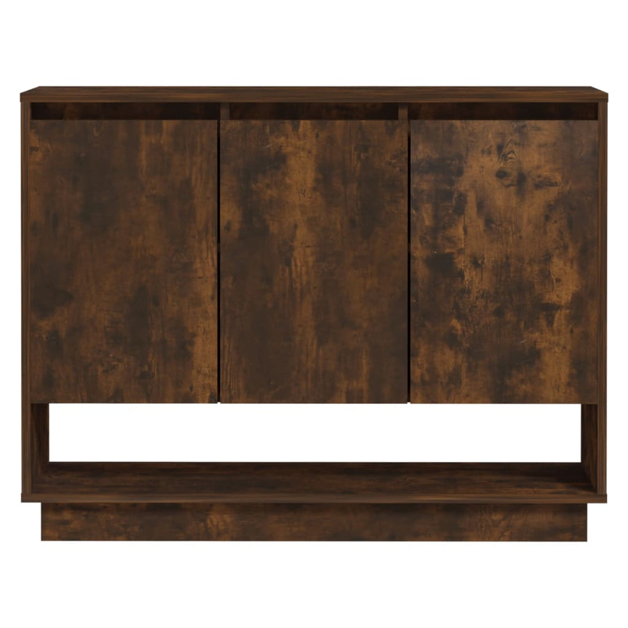 Dressoir 97X3X75 Cm Spaanplaat Kleurig Gerookt eiken
