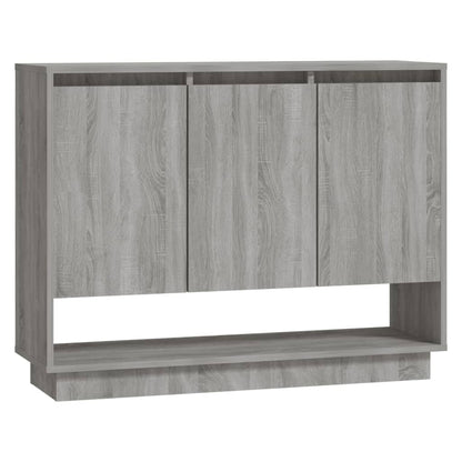 Dressoir 97X3X75 Cm Spaanplaat Eikenkleurig Grijs sonoma