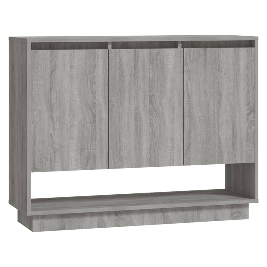 Dressoir 97X3X75 Cm Spaanplaat Eikenkleurig Grijs sonoma