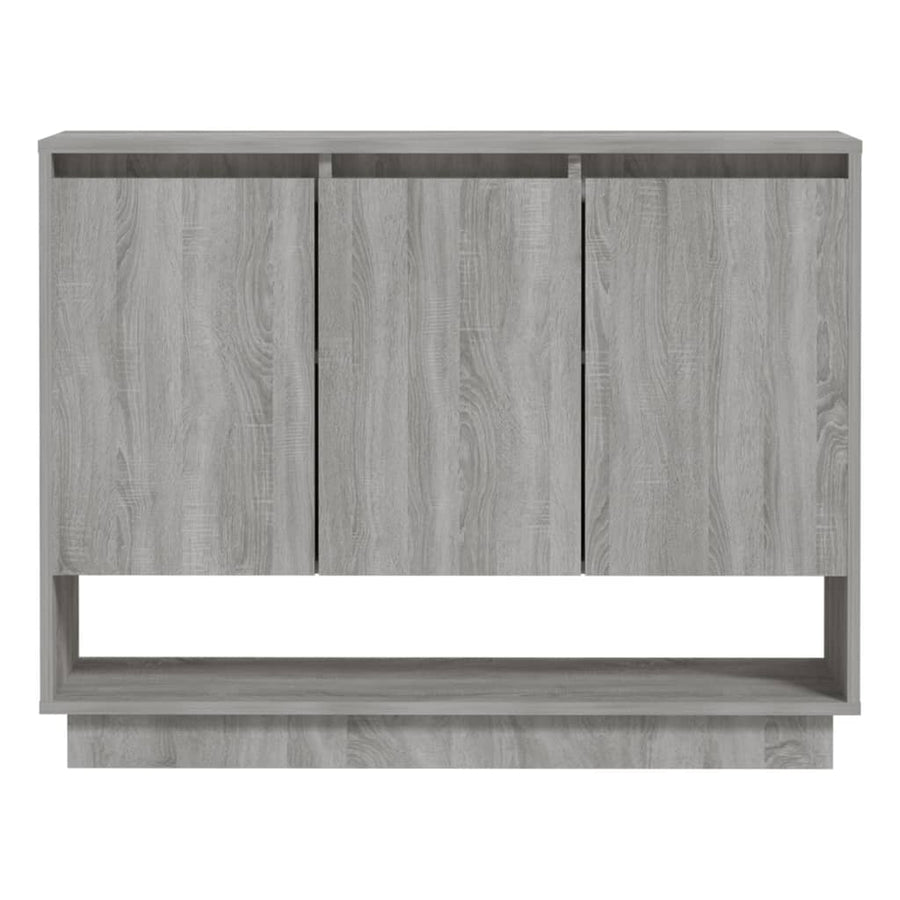 Dressoir 97X3X75 Cm Spaanplaat Eikenkleurig Grijs sonoma