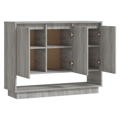 Dressoir 97X3X75 Cm Spaanplaat Eikenkleurig Grijs sonoma