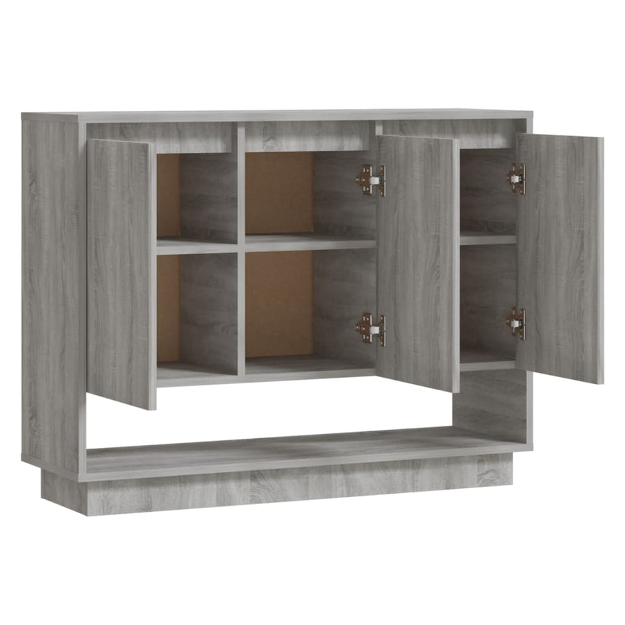 Dressoir 97X3X75 Cm Spaanplaat Eikenkleurig Grijs sonoma