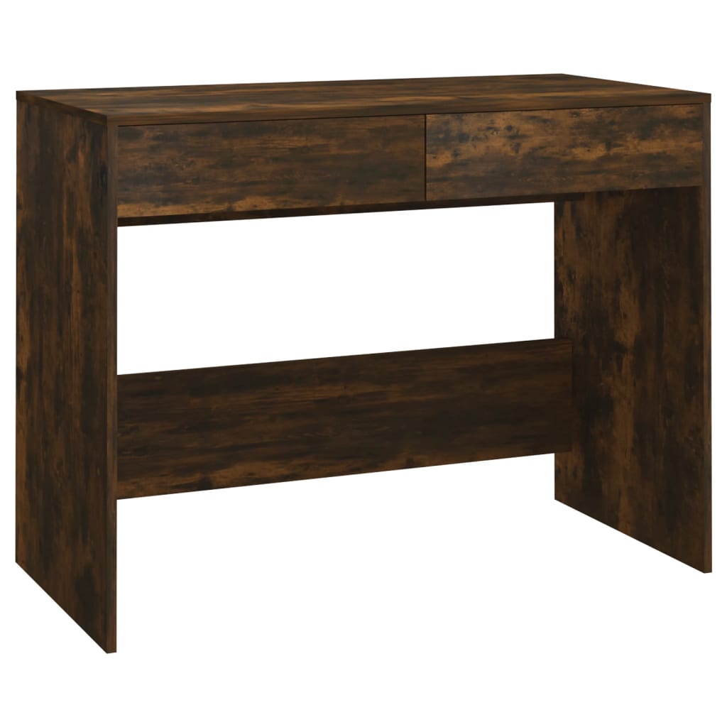 Bureau 101X50X76,5 Cm Spaanplaat Gerookt Eikenkleurig