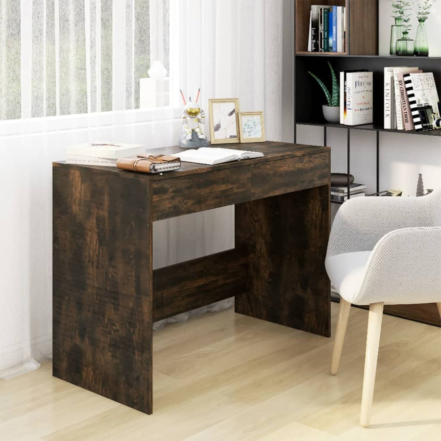 Bureau 101X50X76,5 Cm Spaanplaat Gerookt Eikenkleurig
