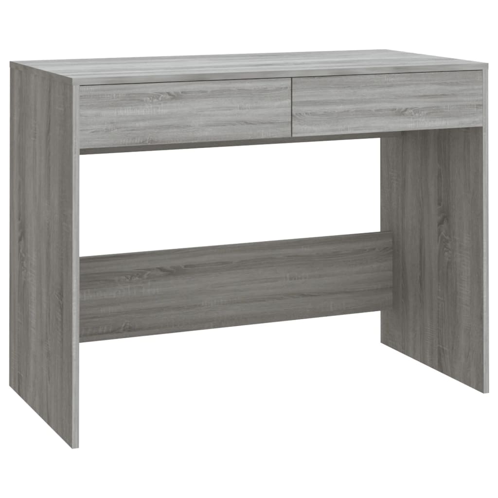 Bureau 101X50X76,5 Cm Spaanplaat Eikenkleurig Grijs sonoma