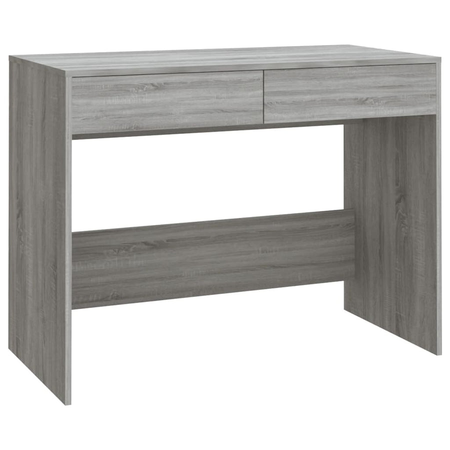 Bureau 101X50X76,5 Cm Spaanplaat Eikenkleurig Grijs sonoma