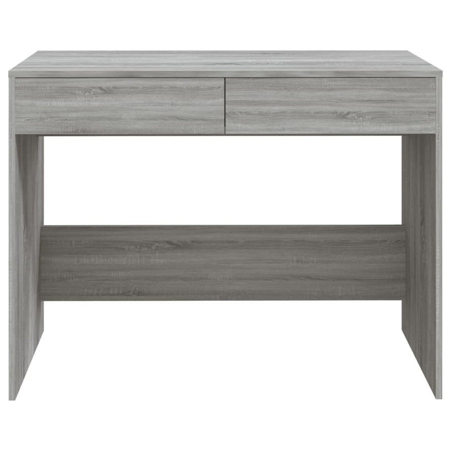 Bureau 101X50X76,5 Cm Spaanplaat Eikenkleurig Grijs sonoma