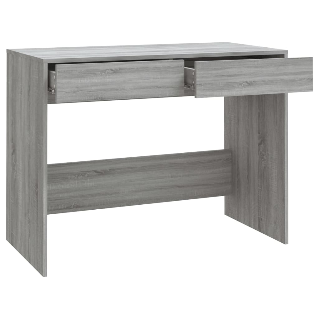 Bureau 101X50X76,5 Cm Spaanplaat Eikenkleurig Grijs sonoma