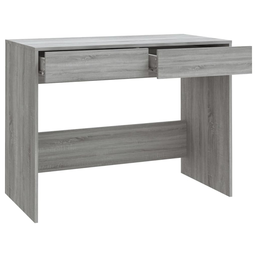 Bureau 101X50X76,5 Cm Spaanplaat Eikenkleurig Grijs sonoma