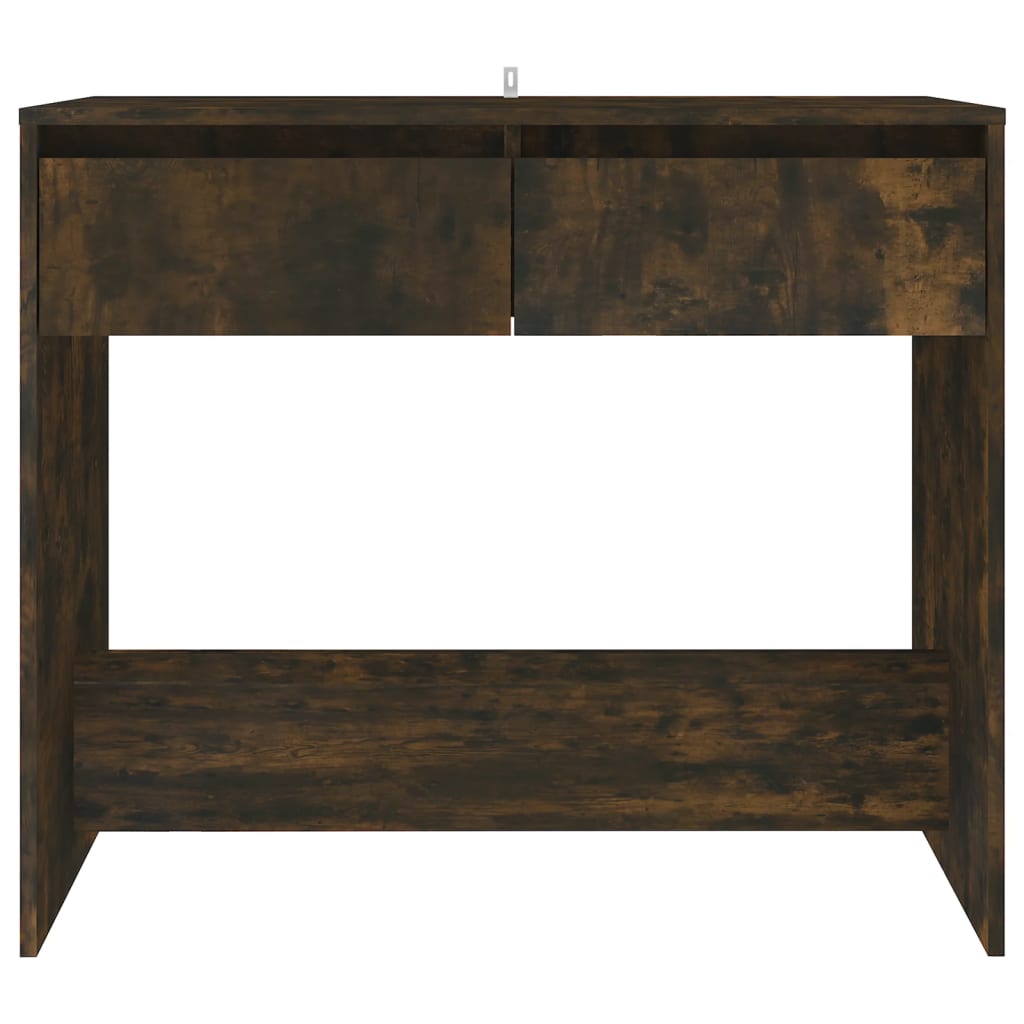 Wandtafel 89X4X76,5 Cm Staal Gerook Eikenkleurig Gerookt eiken