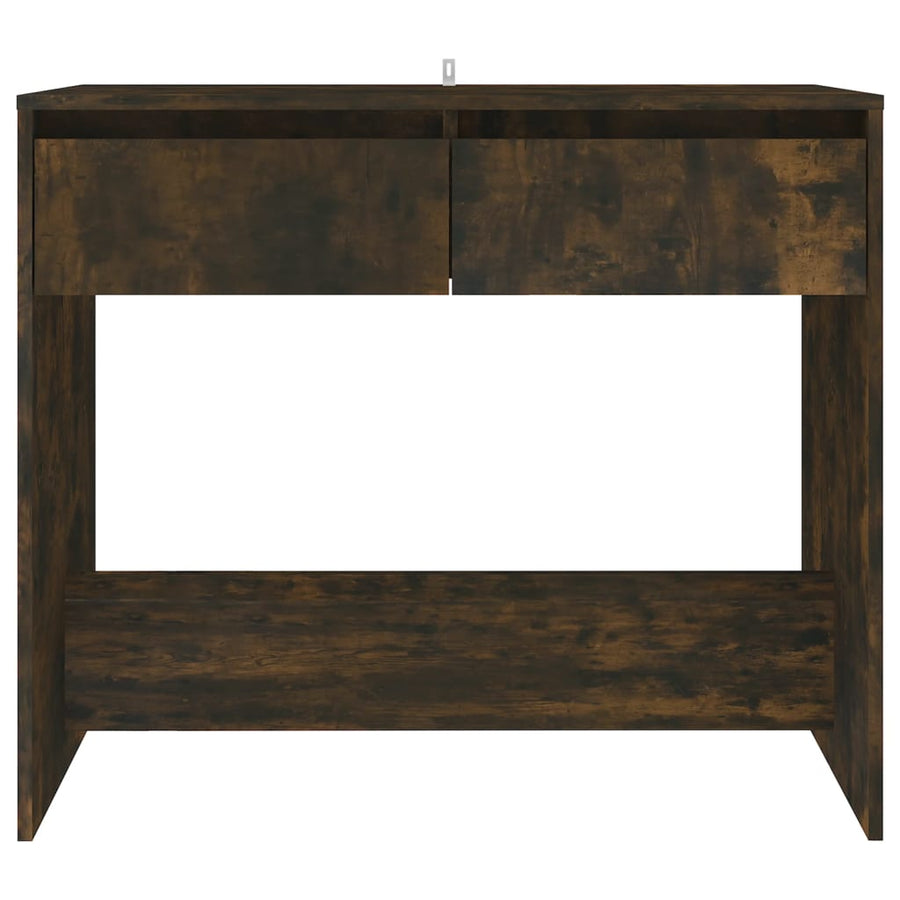 Wandtafel 89X4X76,5 Cm Staal Gerook Eikenkleurig Gerookt eiken