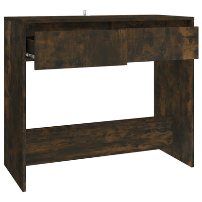 Wandtafel 89X4X76,5 Cm Staal Gerook Eikenkleurig Gerookt eiken