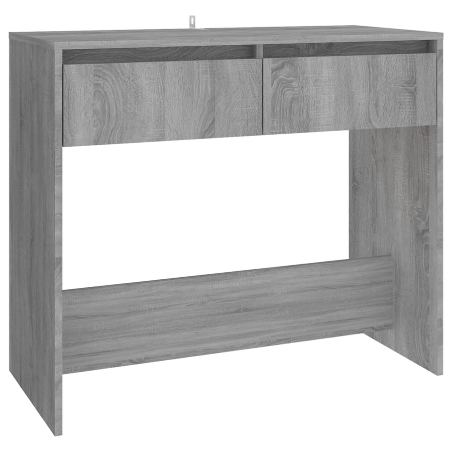 Wandtafel 89X4X76,5 Cm Staal Eikenkleurig Grijs sonoma