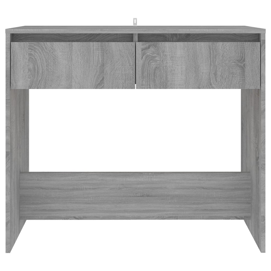 Wandtafel 89X4X76,5 Cm Staal Eikenkleurig Grijs sonoma