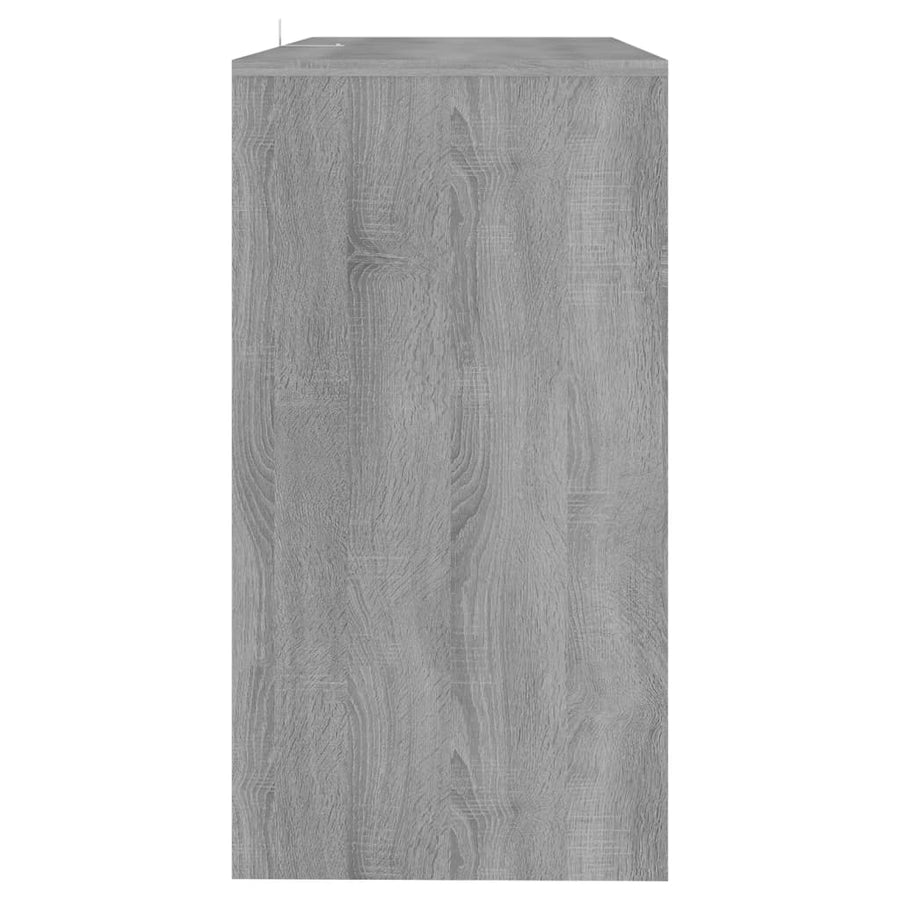 Wandtafel 89X4X76,5 Cm Staal Eikenkleurig Grijs sonoma